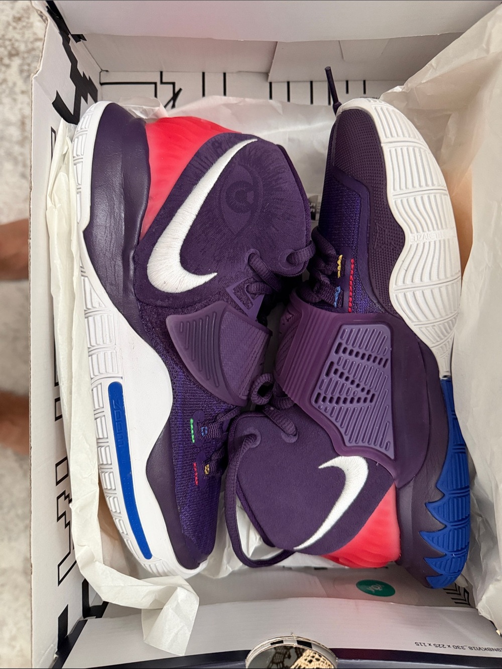 Nike Kyrie 6 women/kids Purple, White and Pink Basketball Sneakers